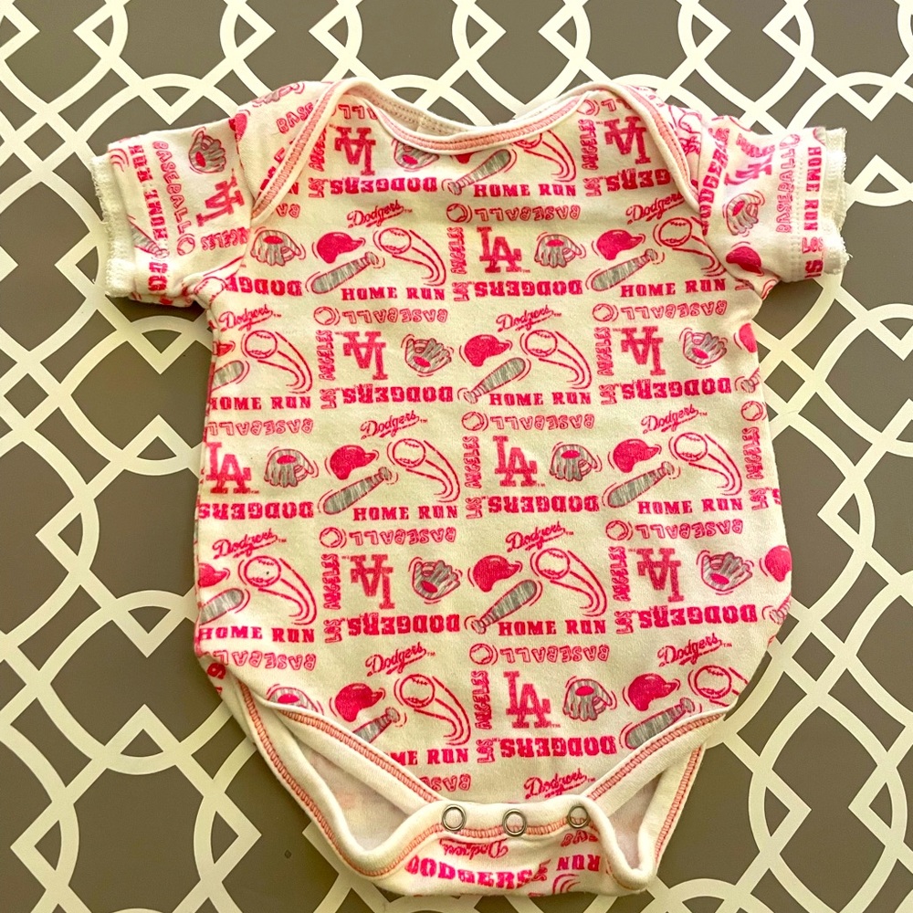 LA Dodgers Pink Onesie Size  0/3